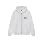 Stussy Marque Logo Capuche Blanc Zip Pull