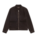 Stussy Marque Zipper Arbeits Braun Jacke